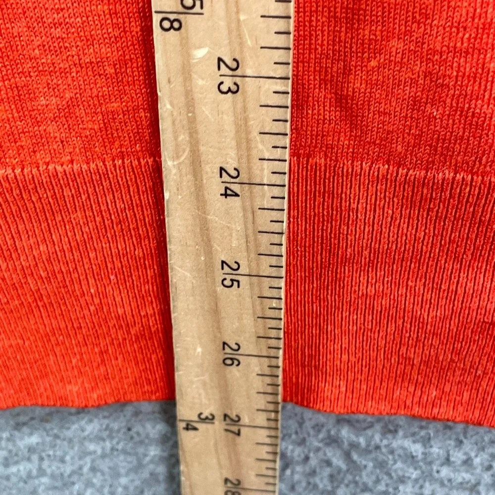Banana Republic Silk-Linen V Neck Sweater Mens L Orange Office Career Minimalist